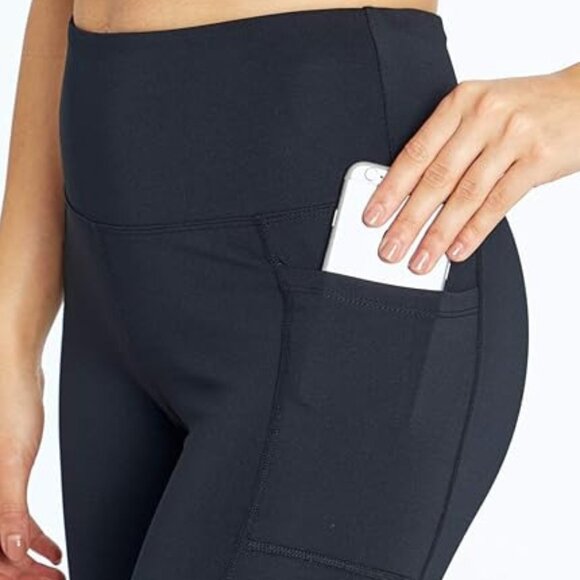 Bally Pants - BALLY Total Fitness High Rise Pocket Mid-Calf BLACK Legging SZ S**NEW!